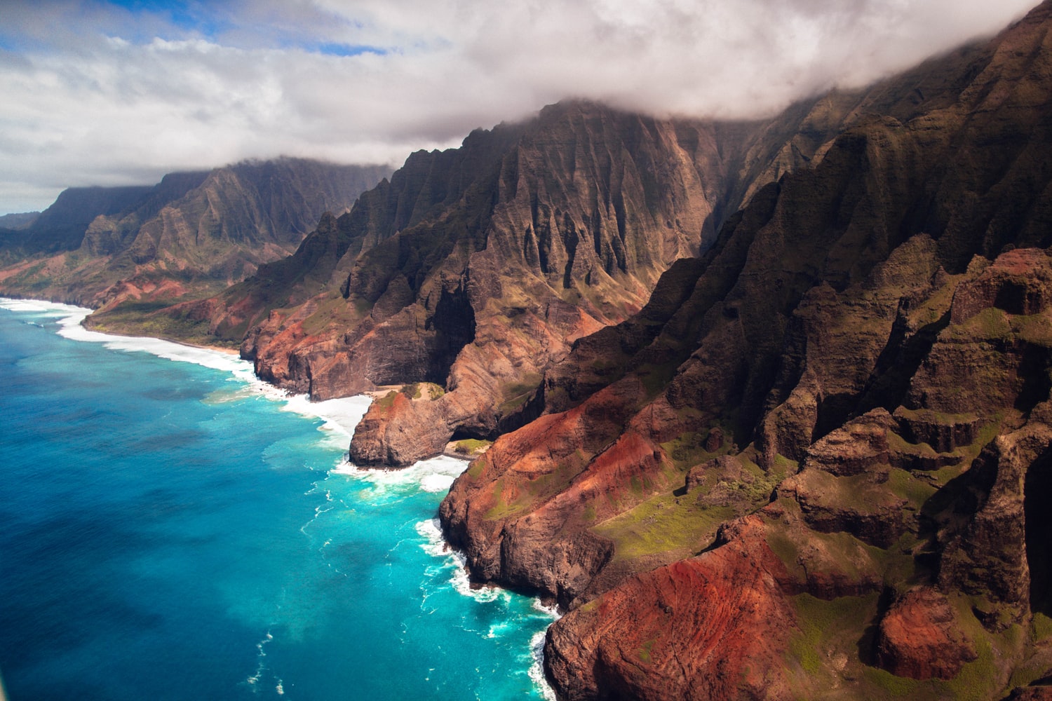 Wybrzeże Napali na wyspie Kauai, Hawaje. 